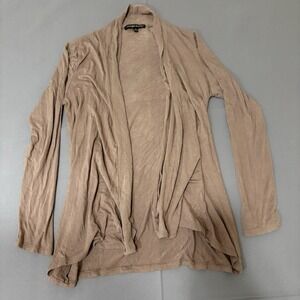 Always Indigo Women's Sz M Rose Dust Pink Open Front Cardigan Long Sleeve
